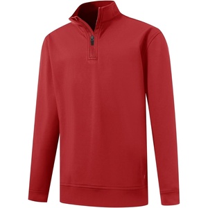 image:imageM MAELREG Boys Long Sleeve Quarter Zip Pullover Fleece Warmth Mock Neck Solid Youth Sweatshirt Winter Clothes for KidsRed