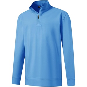 image:imageM MAELREG Boys Long Sleeve Quarter Zip Pullover Fleece Warmth Mock Neck Solid Youth Sweatshirt Winter Clothes for KidsSky Blue