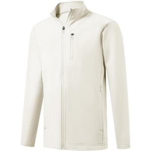 image:imageM MAELREG Full Zip Fleece Lined Jacket for Kids Lightweight Water Resistant Coat Boys Winter Long Sleeve Jackets with PocketsBeige