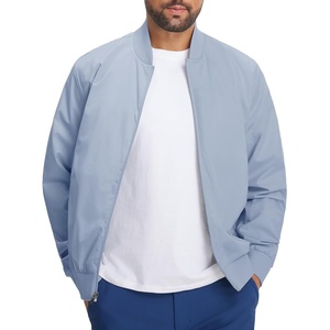 image:imageM MAELREG Mens Bomber Jacket Lightweight Casual Golf Windbreaker Spring Fall Full Zip Up Coat Jackets for Men with 4 PocketsSlate Blue