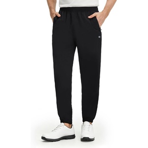 image:imageM MAELREG Mens Golf Rain Pants Waterproof Lightweight Outdoor Hiking Jogger with Zipper PocketsBlack