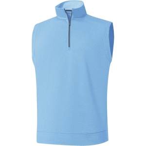 image:imageM MAELREG Mens Quarter Zip Pullover Golf Vest Mock Neck Lightweight VestLight Blue Melange