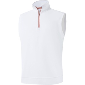 image:imageM MAELREG Mens Quarter Zip Pullover Golf Vest Mock Neck Lightweight VestWhite