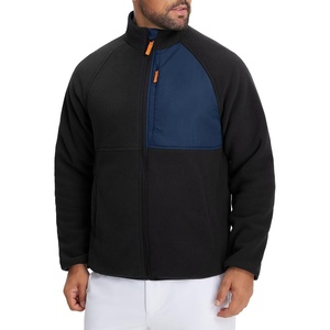image:imageM MAELREG Mens Reversible Fleece Jacket with 5 Pockets Lightweight Zip Up Golf Jackets Winter Warm Casual Coat WindbreakerBlack