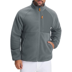 image:imageM MAELREG Mens Reversible Fleece Jacket with 5 Pockets Lightweight Zip Up Golf Jackets Winter Warm Casual Coat WindbreakerDark Grey