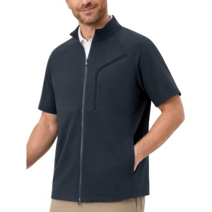 image:imageM MAELREG Short Sleeve Golf Jackets for Men with Full Zipper Lightweight UPF50 Hiking Vests For Men with Button PocketsDark Grey