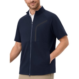 image:imageM MAELREG Short Sleeve Golf Jackets for Men with Full Zipper Lightweight UPF50 Hiking Vests For Men with Button PocketsNavy